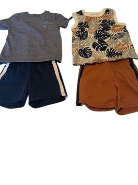Garanimals Baby Boy 2 Matching Short & Top Sets Size 12M